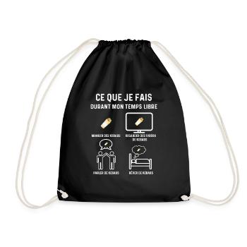 kebab temps libre cadeau - Sac de sport léger - noir - Devant