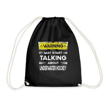 Talking about Underwater hockey funny - Turnbeutel - Schwarz - Vorne