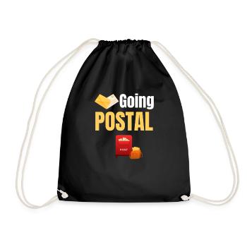 Going Post Lustiger Arbeiter Postbote Briefträger - Turnbeutel - Schwarz - Vorne