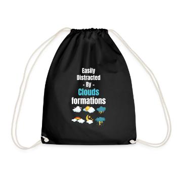 Facilement distrait par des formations nuageuses plus amusantes - Sac de sport léger - noir - Devant