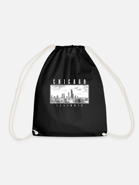 Chicago, Illinois - Turnbeutel - Schwarz