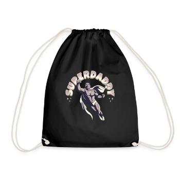 Super Dad Superheld Vater Geschenkidee Vatertag - Turnbeutel - Schwarz - Vorne
