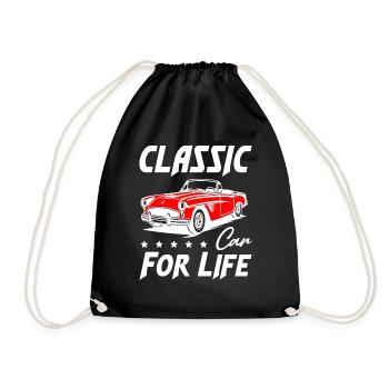 Classic Car For Life - Drawstring Bag - black - Front