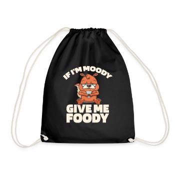 Écureuil Drôle Si Dans Moody Donnez-moi Foody - Sac de sport léger - noir - Devant