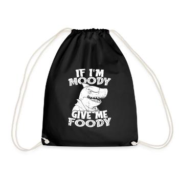 Requin Drôle Si Je Suis De Mauvaise Humeur Donnez-Moi Gourmand - Sac de sport léger - noir - Devant