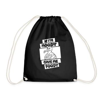 Mouette Drôle Si Je Suis De Mauvaise Humeur Donnez-Moi Gourmand - Sac de sport léger - noir - Devant