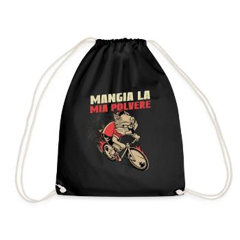 Mangia la mia Polverere - Turnbeutel - Schwarz - Vorne