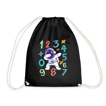 Nombre jour enfants Maths Day enfants Calculateur de costume - Sac de sport léger - noir - Devant