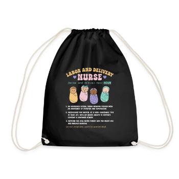 Nurse Baby Maternity Nurse - Drawstring Bag - black - Front