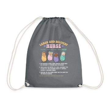 Infirmière Bébé Maternité Infirmière - Sac de sport léger - gris - Devant