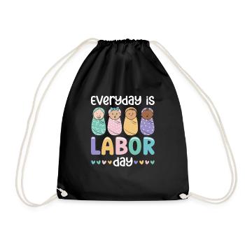Nurse baby maternity nurse - Drawstring Bag - black - Front