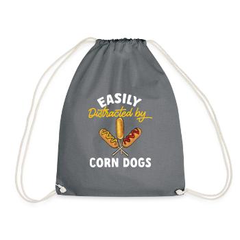 Corn Dog Corndog - Drawstring Bag - grey - Front