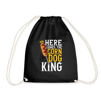 Corn Dog Corndog - Drawstring Bag - black - Front