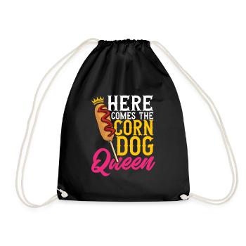 Corn Dog Corndog - Drawstring Bag - black - Front