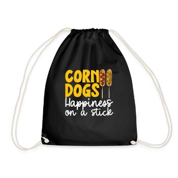 Corn Dog Corndog - Drawstring Bag - black - Front