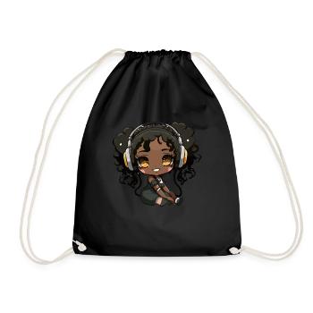 K-Pop Anime African American Kpop Musik - Turnbeutel - Schwarz - Vorne