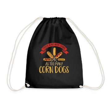 Corn Dog Corndog - Drawstring Bag - black - Front