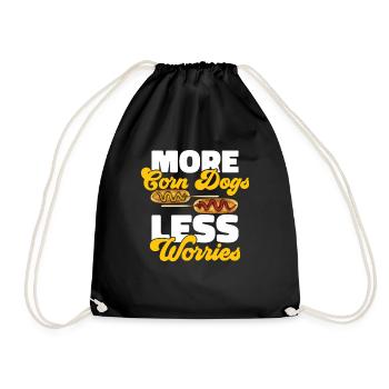 Corn Dog Corndog - Drawstring Bag - black - Front