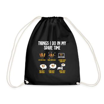 Corn Dog Corndog - Drawstring Bag - black - Front