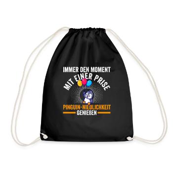 Pingouin mignon - Sac de sport léger - noir - Devant