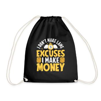 The Goal Is Not More Money But Financial Freedom - Drawstring Bag - black - Front