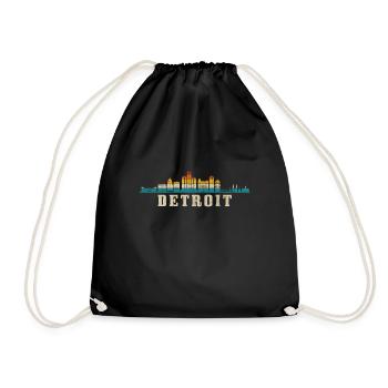 Detroit Michigan Motor City États-Unis Souvenir - Sac de sport léger - noir - Devant