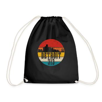Detroit Michigan Motor City États-Unis Souvenir - Sac de sport léger - noir - Devant