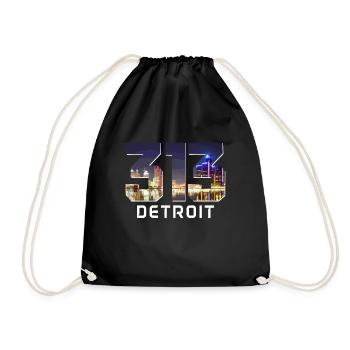 Detroit Michigan Motor City États-Unis Souvenir - Sac de sport léger - noir - Devant