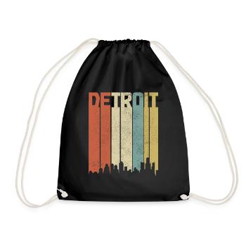 Detroit Michigan Motor City États-Unis Souvenir - Sac de sport léger - noir - Devant