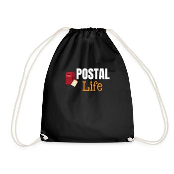 Postal Life Funny Worker Postman Postman - Drawstring Bag - black - Front