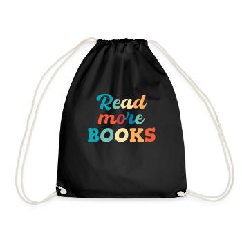 Read More Books Lovers Bookish - Drawstring Bag - black - Front