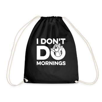 Écureuil Drôle Je ne fais pas les matins - Sac de sport léger - noir - Devant