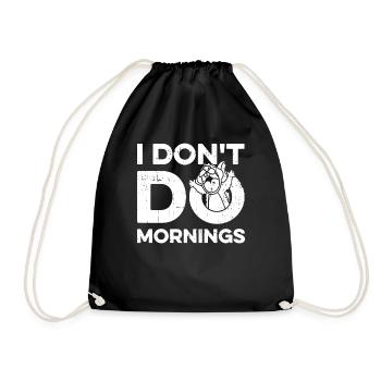 Écureuil Drôle Je ne fais pas les matins - Sac de sport léger - noir - Devant