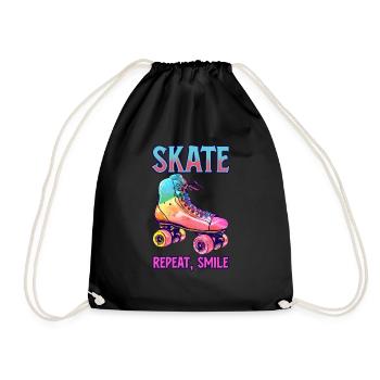 Patins à roulettes drôle des années 80 Roller Disco patinage - Sac de sport léger - noir - Devant