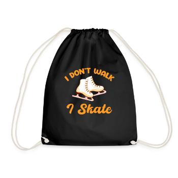 Je ne cours pas, je skate - Sac de sport léger - noir - Devant