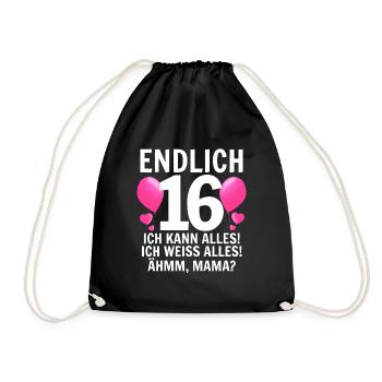 16e anniversaire - Sac de sport léger - noir - Devant