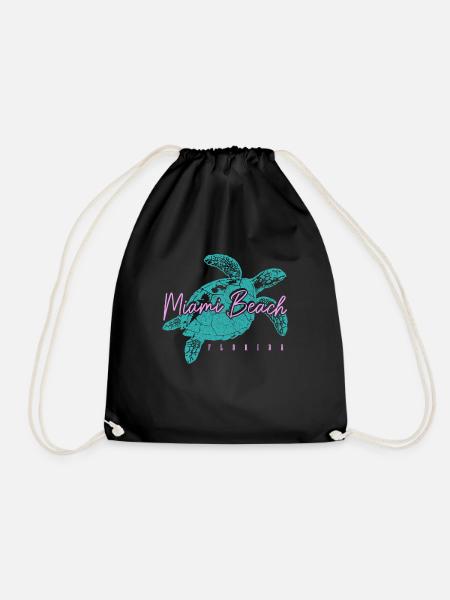 Miami Beach Florida USA Retro Vintage - Turnbeutel - Schwarz