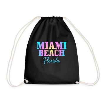 Miami Beach Florida USA Retro Vintage - Turnbeutel - Schwarz - Vorne