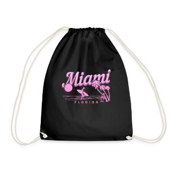Miami Beach Florida USA Retro Vintage - Turnbeutel - Schwarz - Vorne