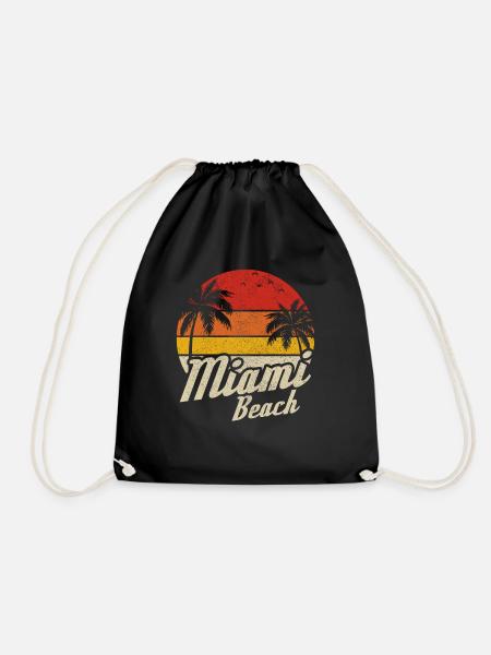 Miami Beach Florida USA Retro Vintage - Turnbeutel - Schwarz