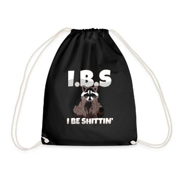 Sensibilisation au SCI raton laveur Je suis une blague sur les toilettes de Shittin - Sac de sport léger - noir - Devant