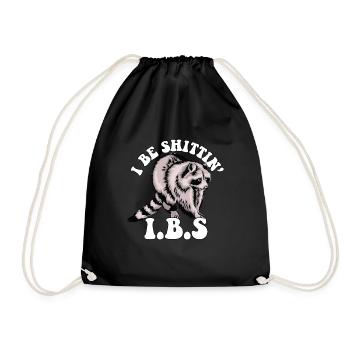 Sensibilisation au SCI raton laveur Je suis une blague sur les toilettes de Shittin - Sac de sport léger - noir - Devant