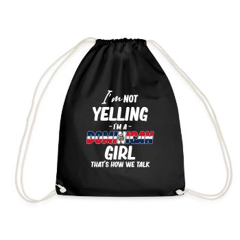 I'm not screaming, I'm a Dominican - Drawstring Bag - black - Front