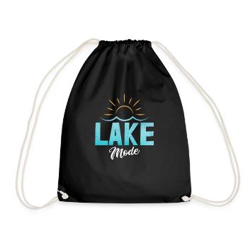 Lake Mode Summer | Vacation Lake Lover - Drawstring Bag - black - Front