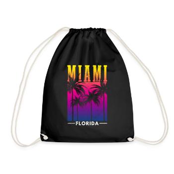 Miami Florida USA Retro Vintage - Turnbeutel - Schwarz - Vorne