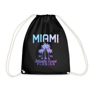 Miami Florida USA Retro Vintage - Turnbeutel - Schwarz - Vorne