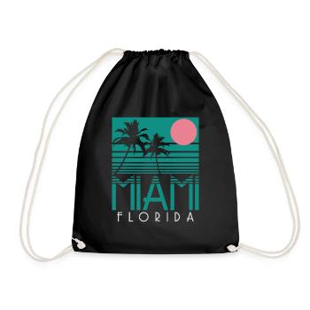 Miami Florida USA Retro Vintage - Turnbeutel - Schwarz - Vorne