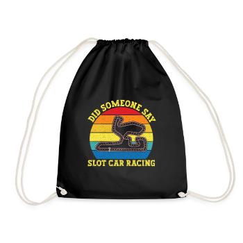 Vintage rétro quelqu’un a-t-il dit voiture de circuit cadeau de course - Sac de sport léger - noir - Devant