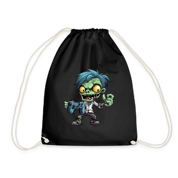 Netter Zombie Spieler Gaming Zombie Liebhaber - Turnbeutel - Schwarz - Vorne