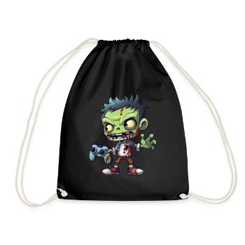 Mignon Zombie Joueur Gaming Zombie Lover - Sac de sport léger - noir - Devant